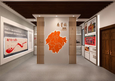 乡村历史文化馆展厅装修设计案例效果图
