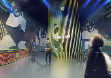 熊猫科普展厅装修设计效果图